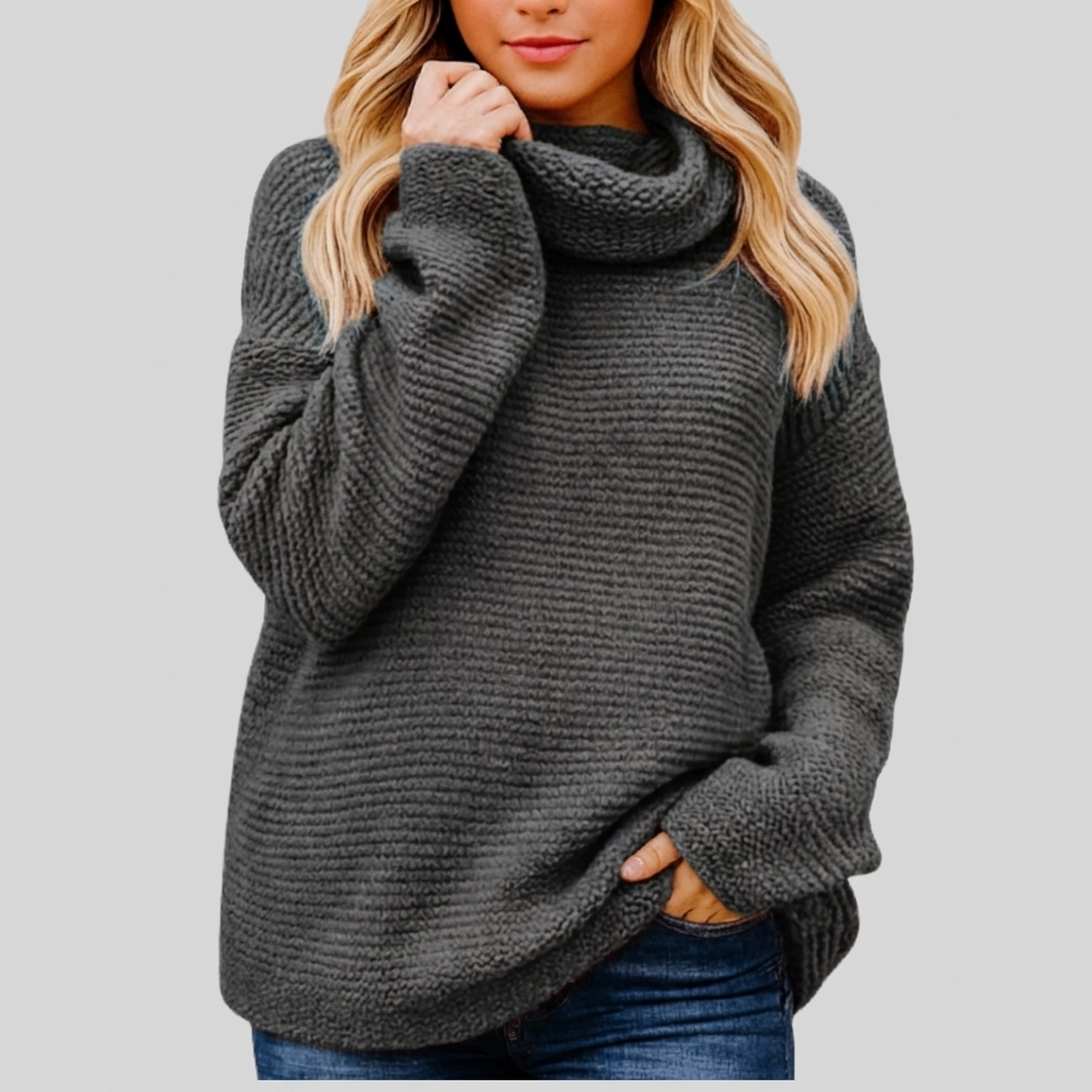 Luxe Knitted Turtleneck Sweater for Women