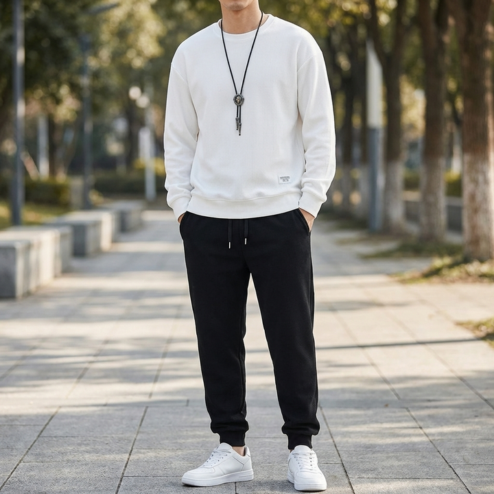 Relaxed Sporty Tracksuit for Men