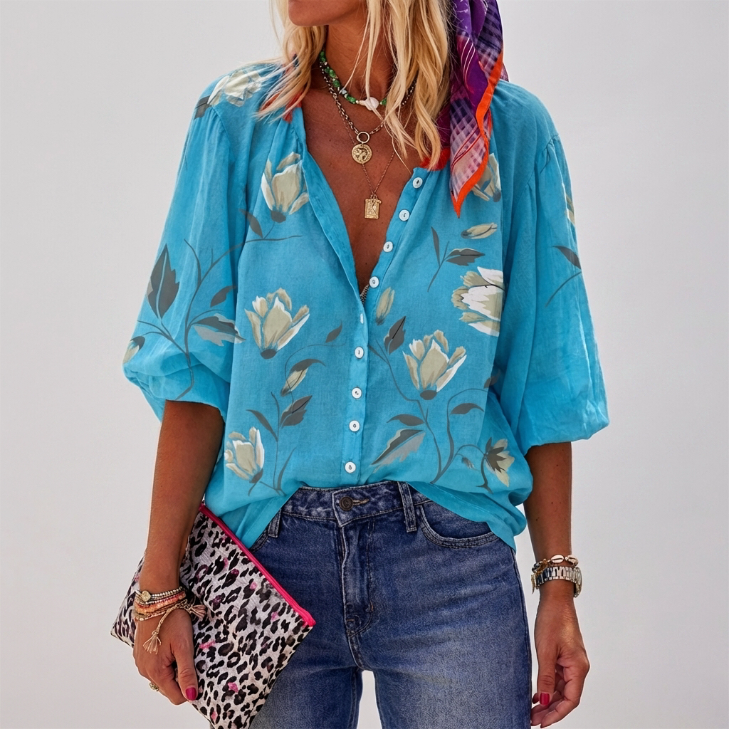 Summer Floral Blouse for Women