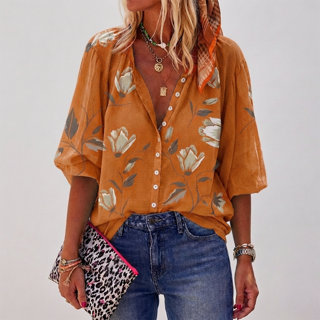 Summer Floral Blouse for Women