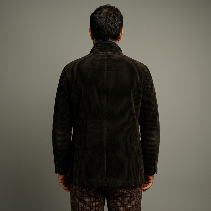 Retro Casual Solid Color Jacket for Men