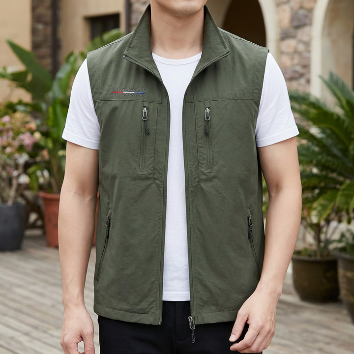 Multi-Pocket Utility Summer Travel Vest for Men