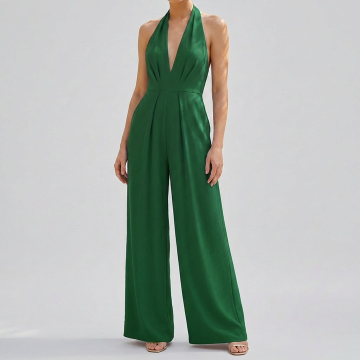 Deep V Neck Backless Jumpsuit for Women