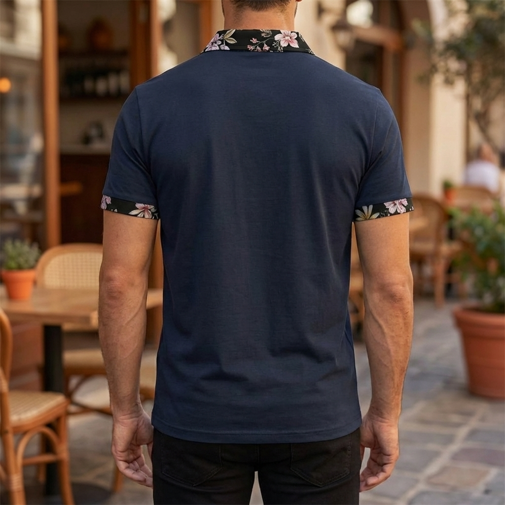 Classic Fit Short Sleeve Polo Shirt for Men
