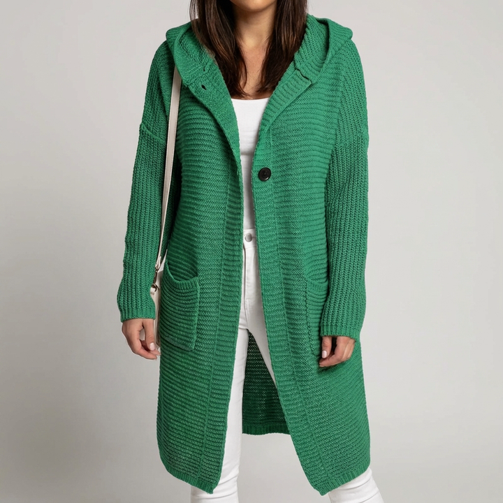 Cozy Knit Hooded Cardigan for Women