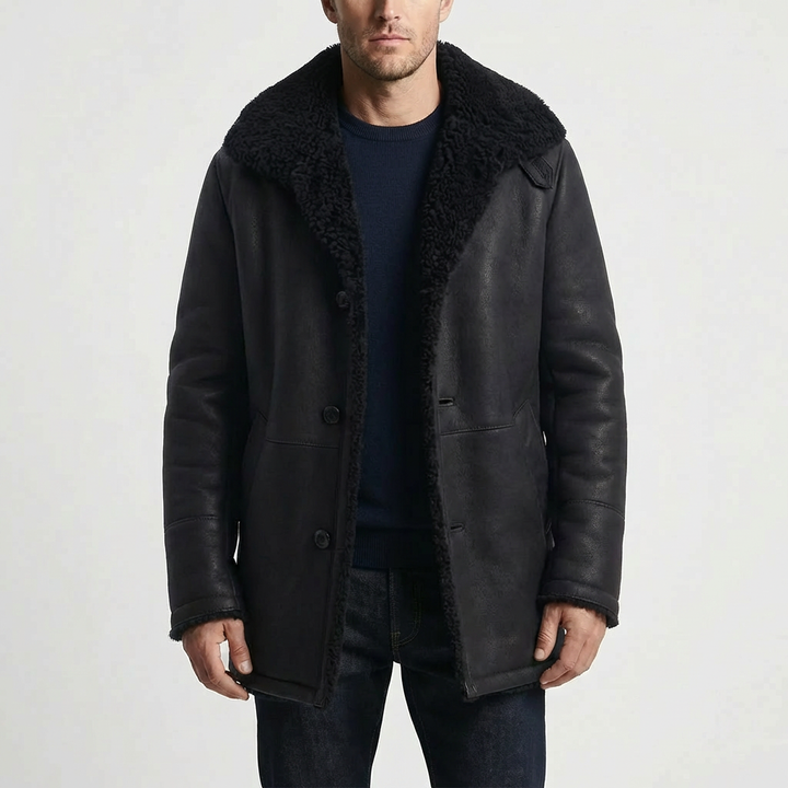 Padded Wide Collar Winter Coat for Men