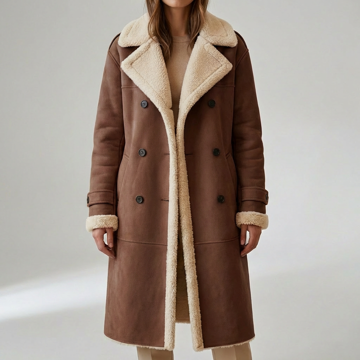Women's Button Down Long Coat