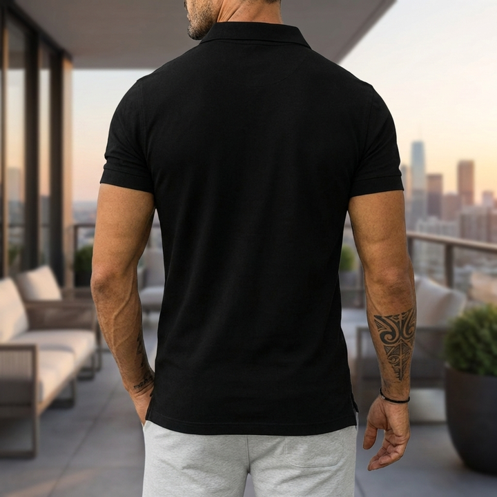 T-Shirt with Half Zip Polo for Men