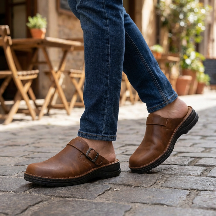 Slip-On Closed-Toe Mule Slipper Shoes for Men