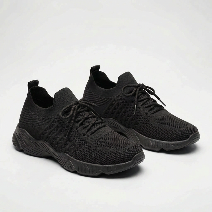 Breathable Lace-Up Knit Sneaker