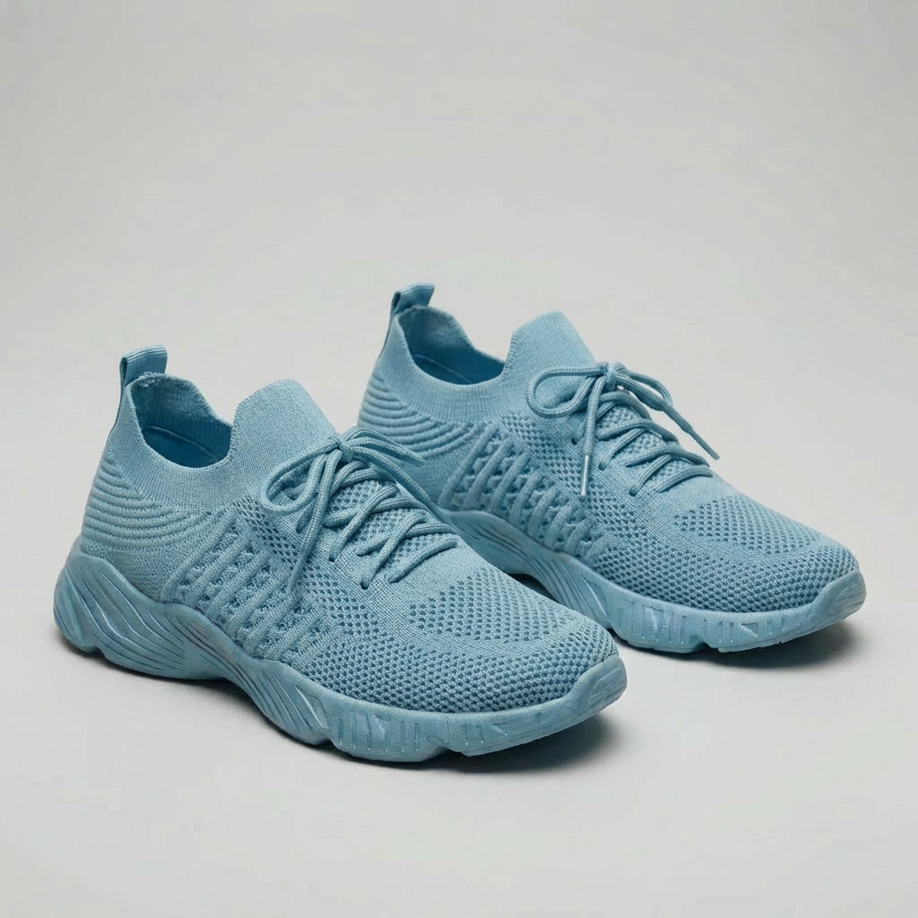 Breathable Lace-Up Knit Sneaker