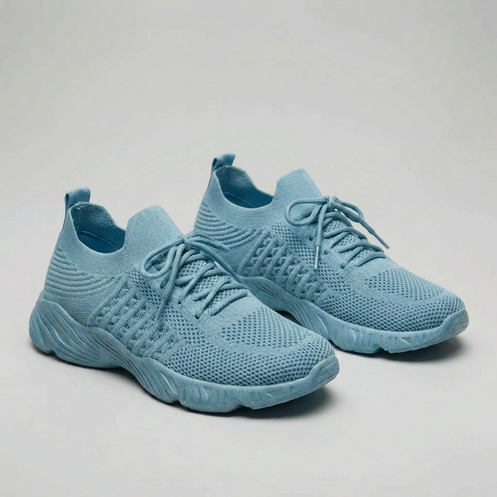 Breathable Lace-Up Knit Sneaker