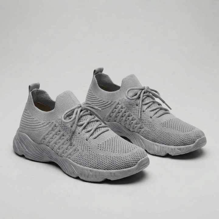 Breathable Lace-Up Knit Sneaker