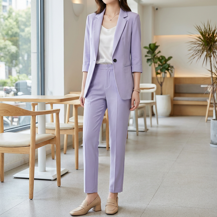 Women’s Formal Suit Set with Blazer and Pants