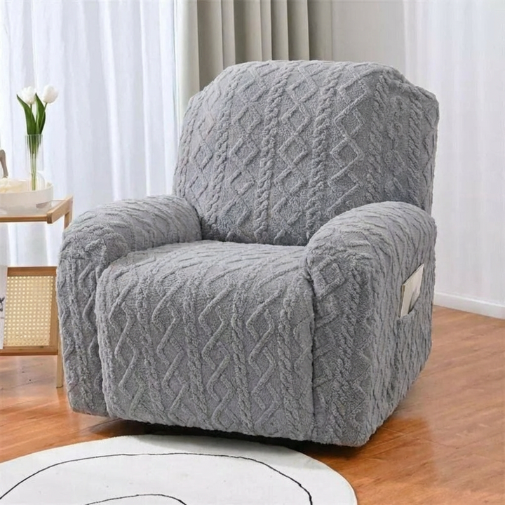 Soft, Non-Slip Winter Plush Recliner Sofa Cover