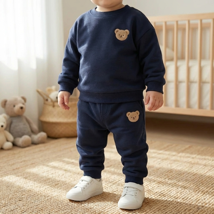 Bear Patch Toddler Sweatshirt Set