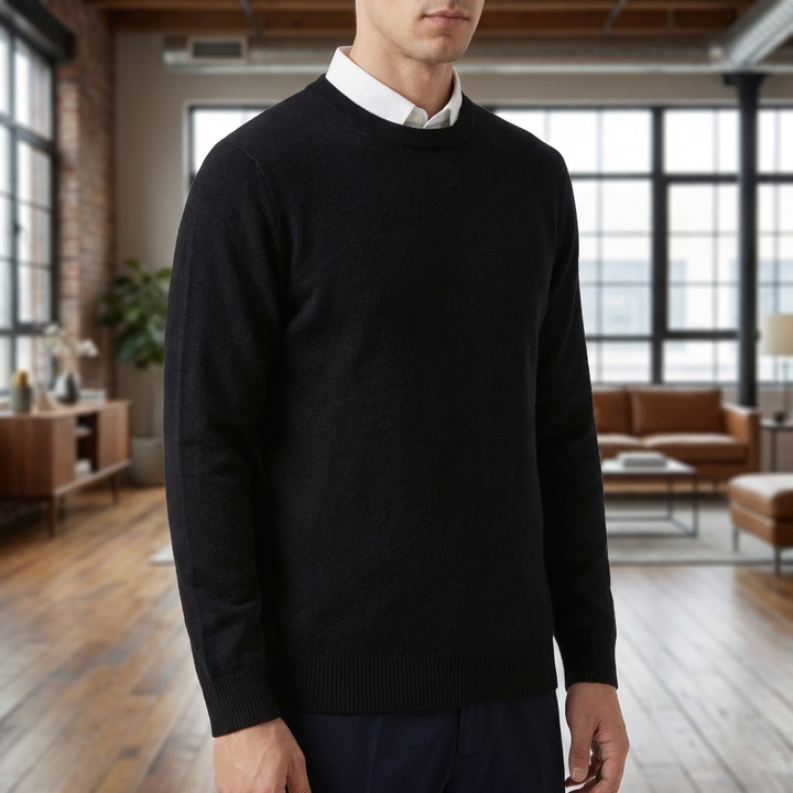 Classic Crew Neck Sweater for Men