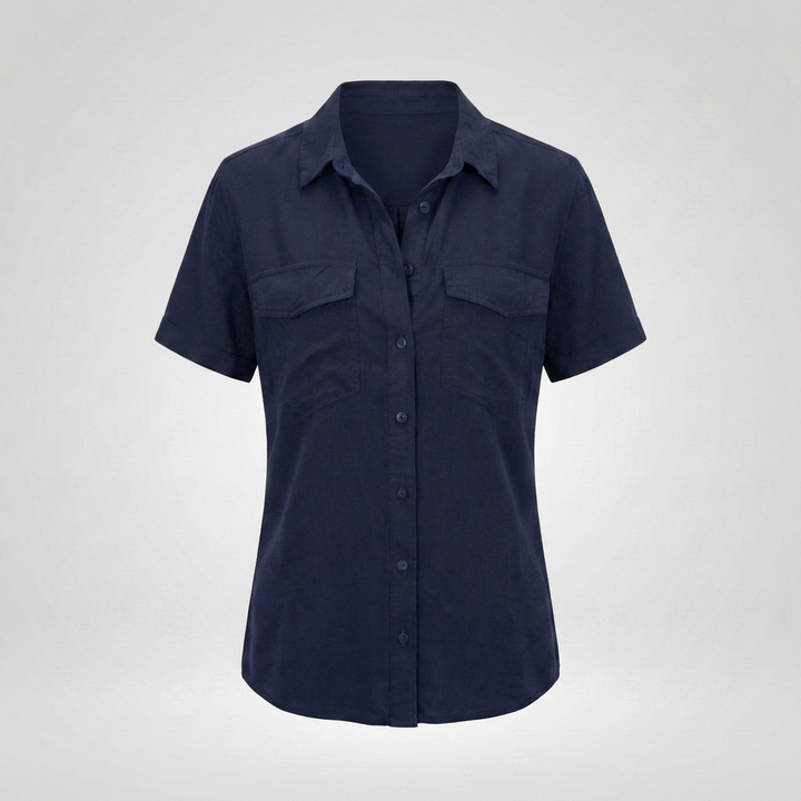Elegant Short-Sleeve Blouse for Women