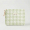 Large Quilted Plaid Cosmetic Pouch