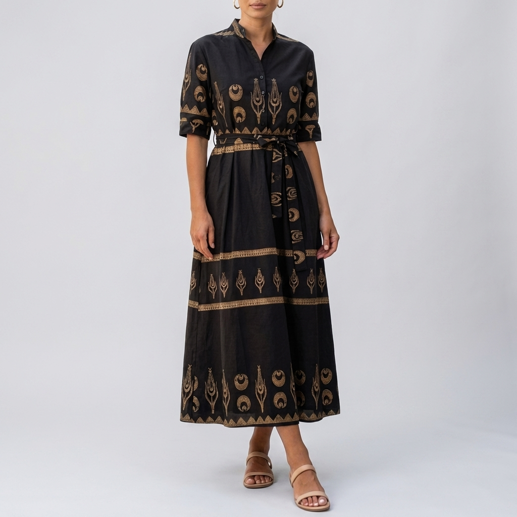 Women’s Short-Sleeved Cotton Dress