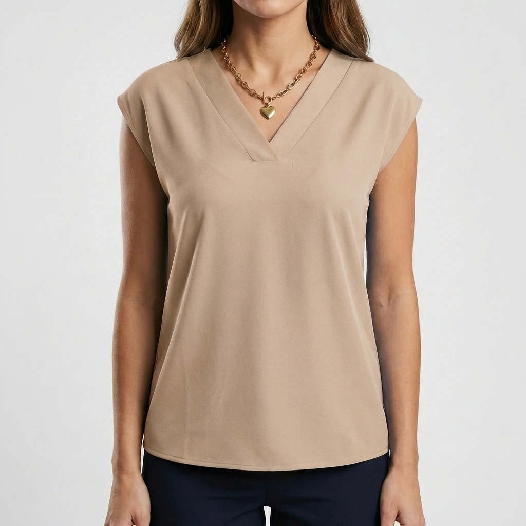Sleeveless V-Neck Women's Top
