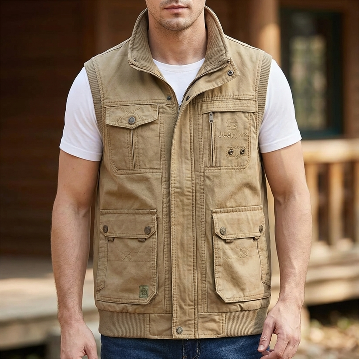 Functional Men's Vest with Multiple Pockets