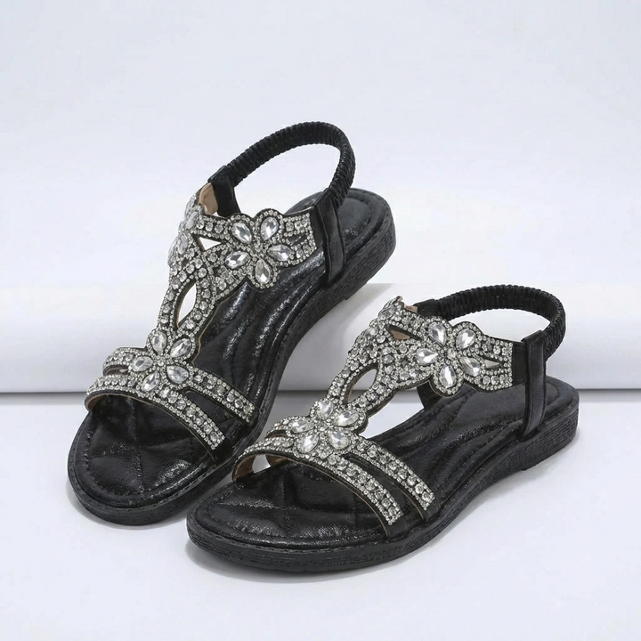 Embellished Open-Toe Boho Flat Sandal for Women
