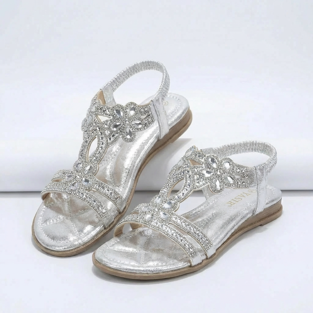Embellished Open-Toe Boho Flat Sandal for Women
