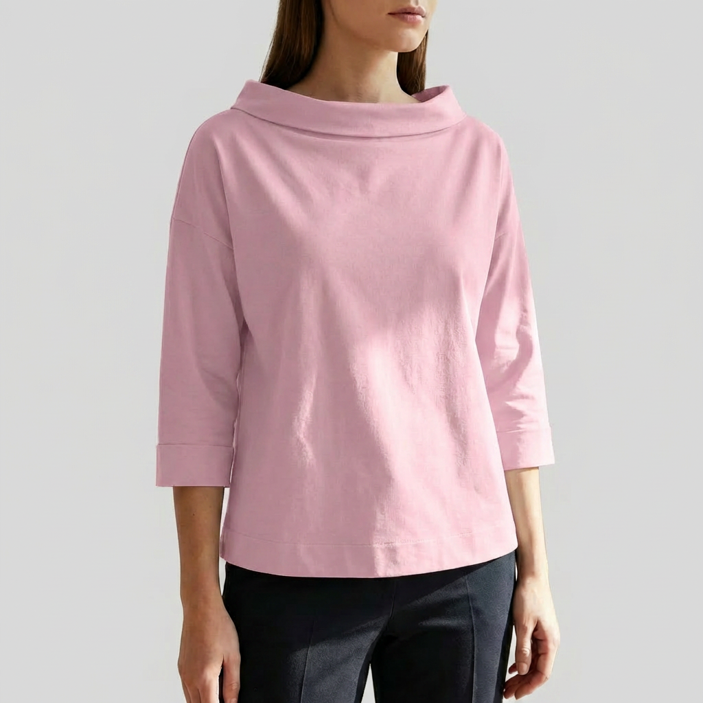 Casual Top for Women with Wide Lapels