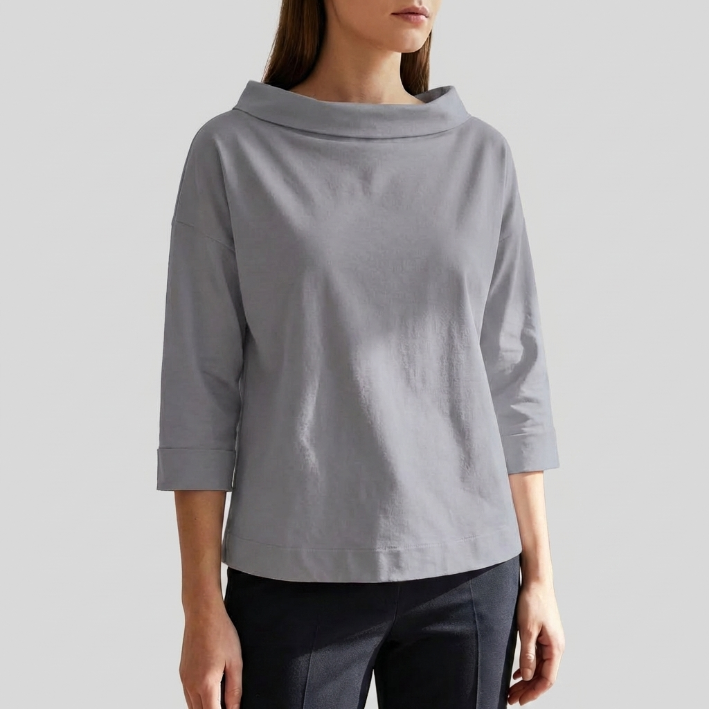 Casual Top for Women with Wide Lapels