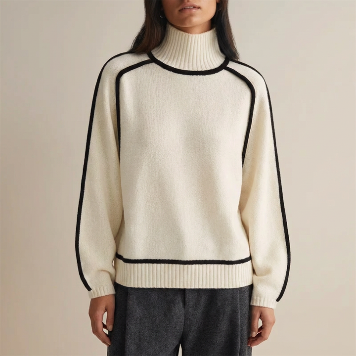 Luxe Fine Wool-like Turtleneck Sweater