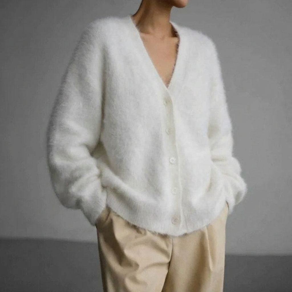Fine Wool-like Cardigan