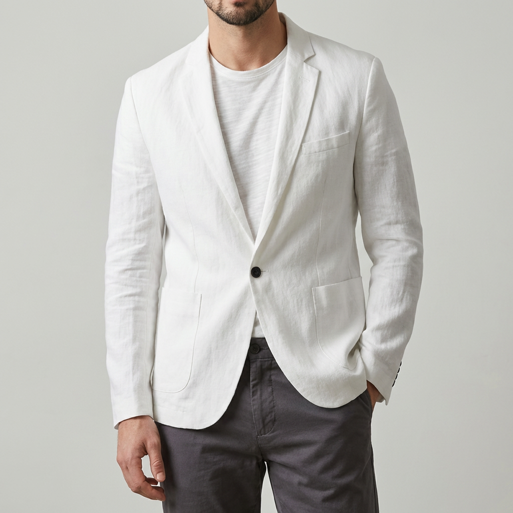 Elegant and Casual Men’s Linen Blazer