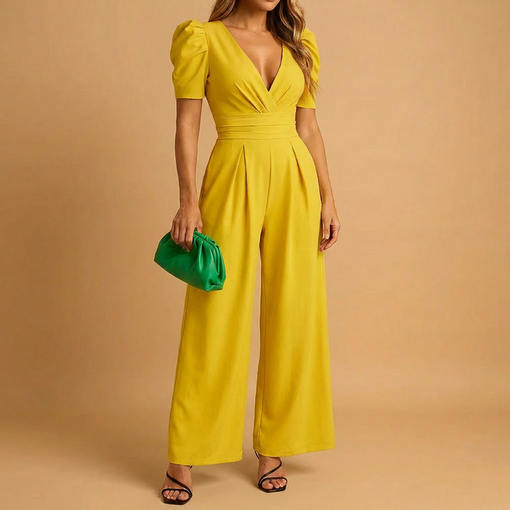Flattering Puff Sleeve fit Jumpsuit for Women
