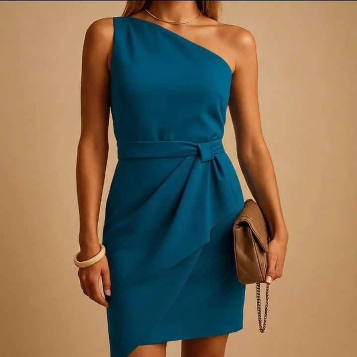 Women’s One-Shoulder Draped Dress