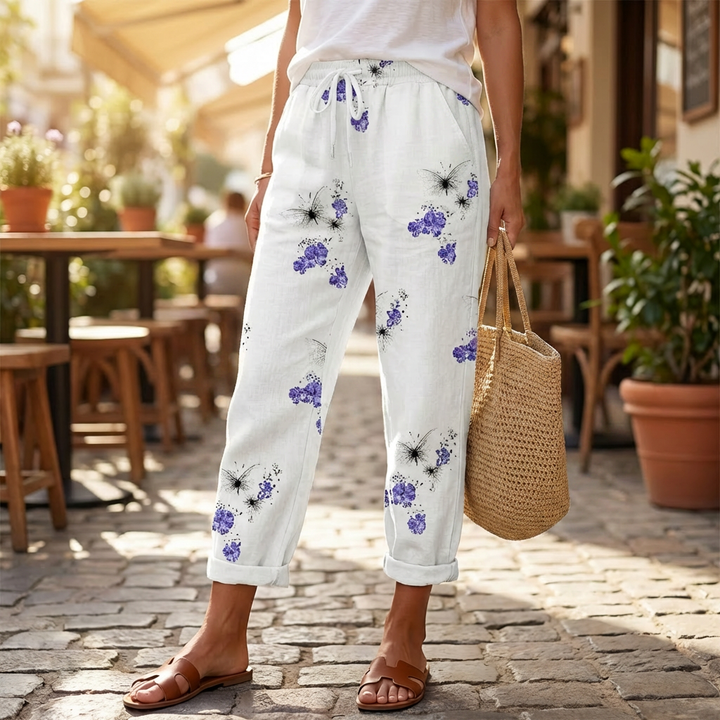 Women’s Loose Fitting Printed Trousers