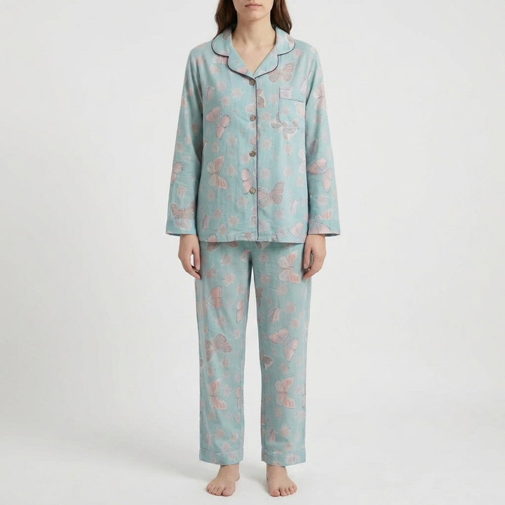 2-Piece Butterfly Print Loungewear Set