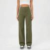 High-Waist Straight-Leg Casual Pants