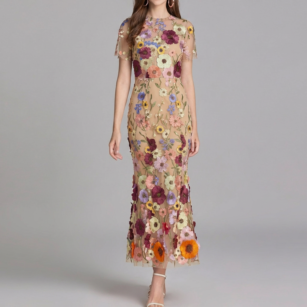 Women’s Summer Embroidered Lace Prom Dress