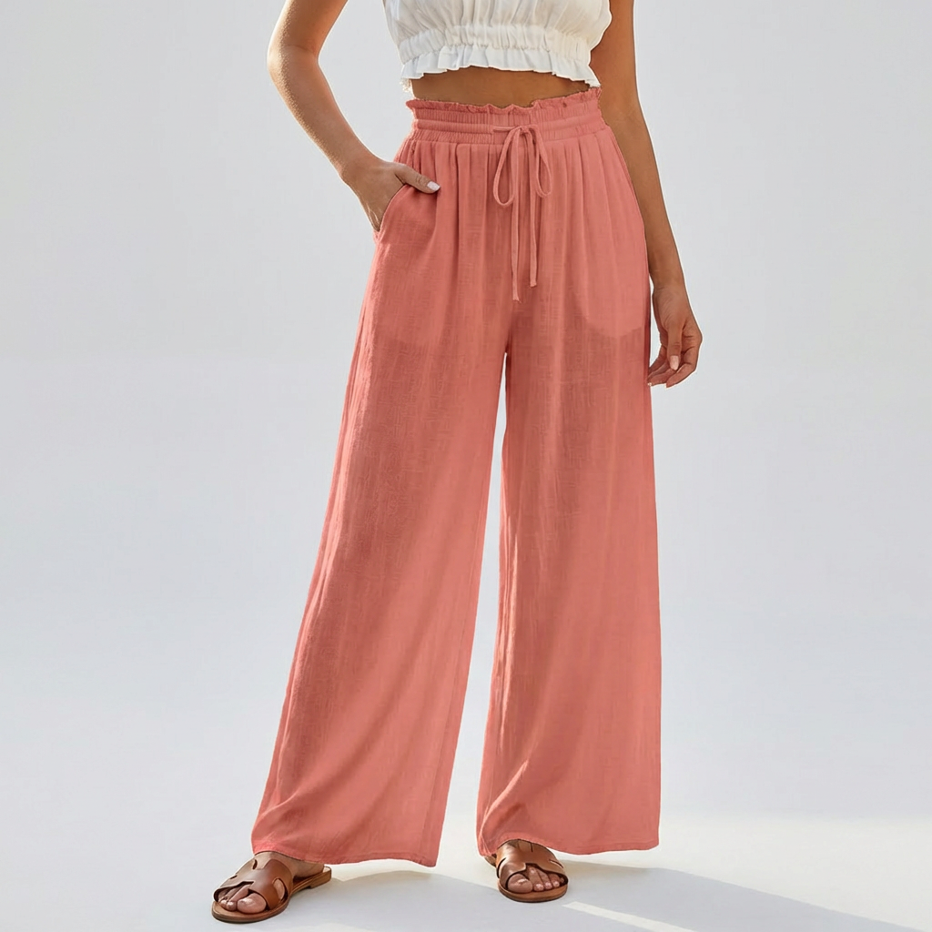 Casual Summer Skirt Pants with Elastic Waist