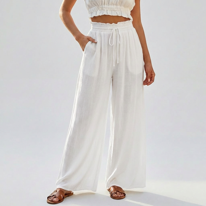 Casual Summer Skirt Pants with Elastic Waist