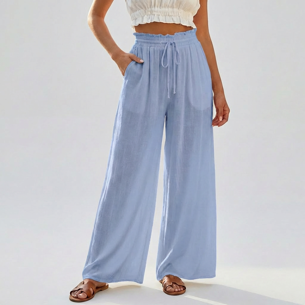 Casual Summer Skirt Pants with Elastic Waist