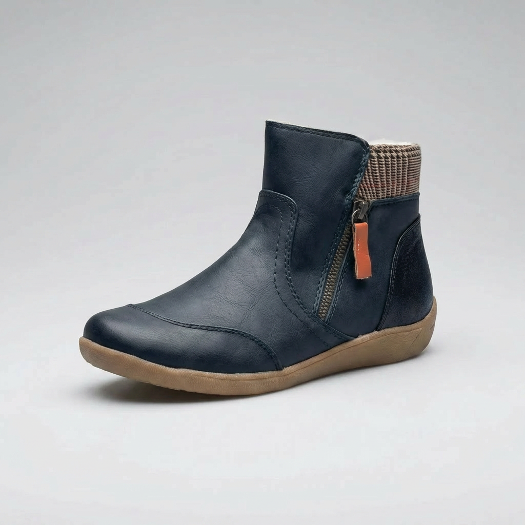 Mid-Ankle Zip-Up Winter Boots