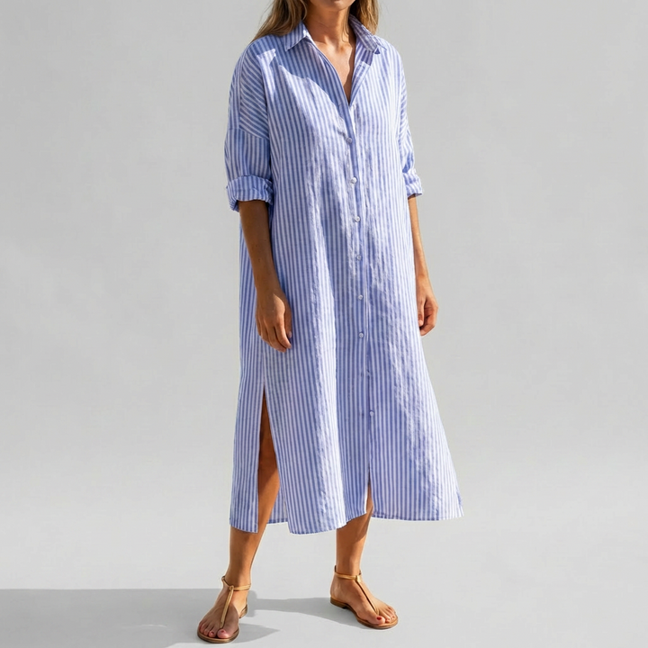 Women’s Elegant Long Sleeve Shirt Dress