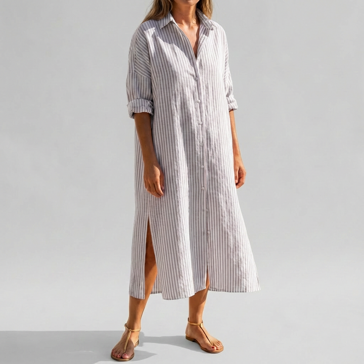 Women’s Elegant Long Sleeve Shirt Dress