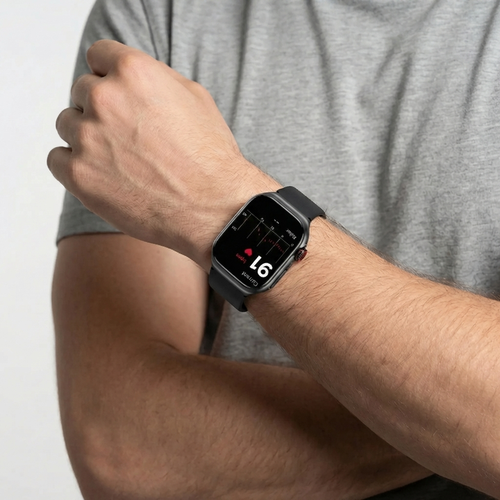 Touchscreen Fitness Smartwatch With Health Sensors