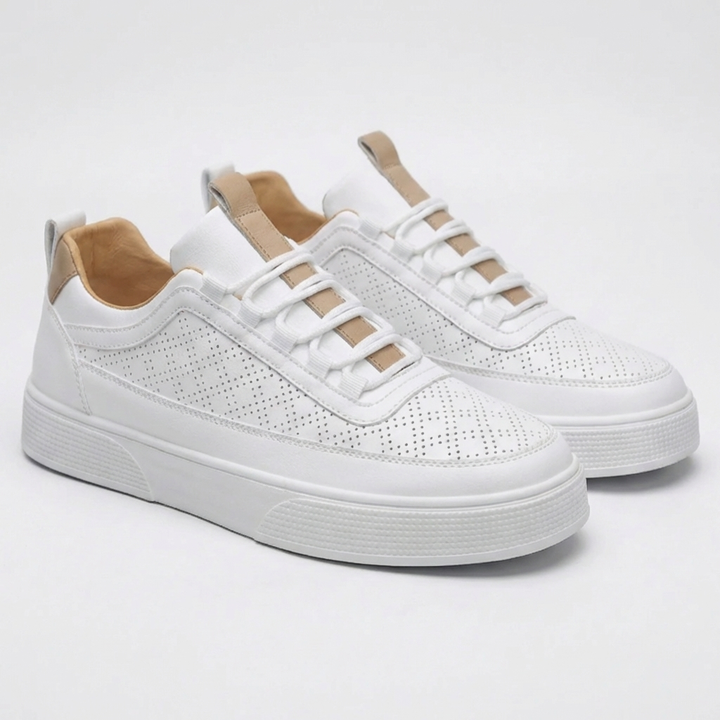 Low-Top Lace-Up Leather Sneaker for Men
