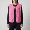 Sleeveless Button-Up Fleece Vest for Women