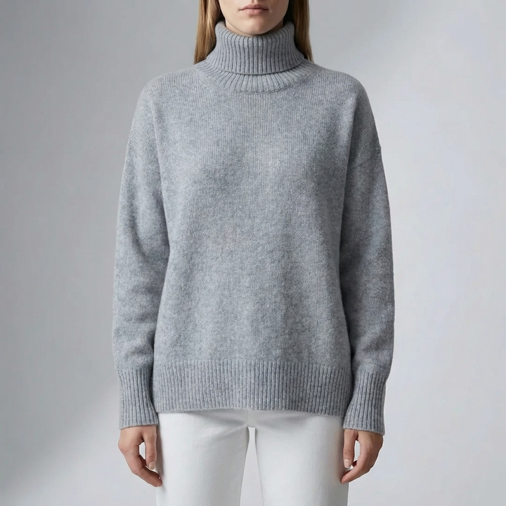 Turtleneck Knit Sweater For Women