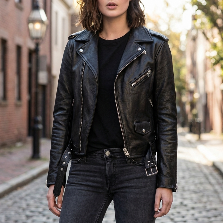 Vintage Biker Jacket for Women